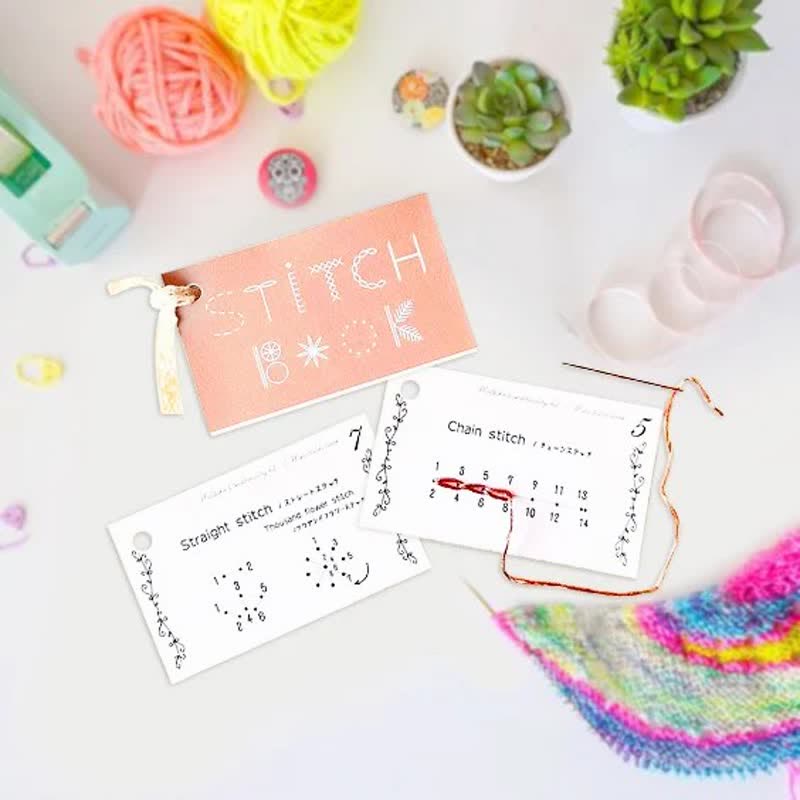 Rubbyoo Embroidery Stitch Book Kit - Basic Embroidery Stitches | Starter Learning Practice Set | Diy Needlepoint Crafts