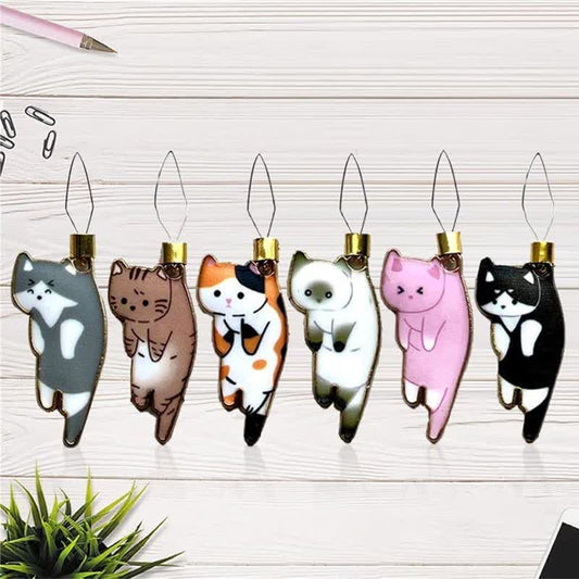 Cat Needle Threader Mini Cute Magnetic Needle Minder Sewing Threading Guide Tool