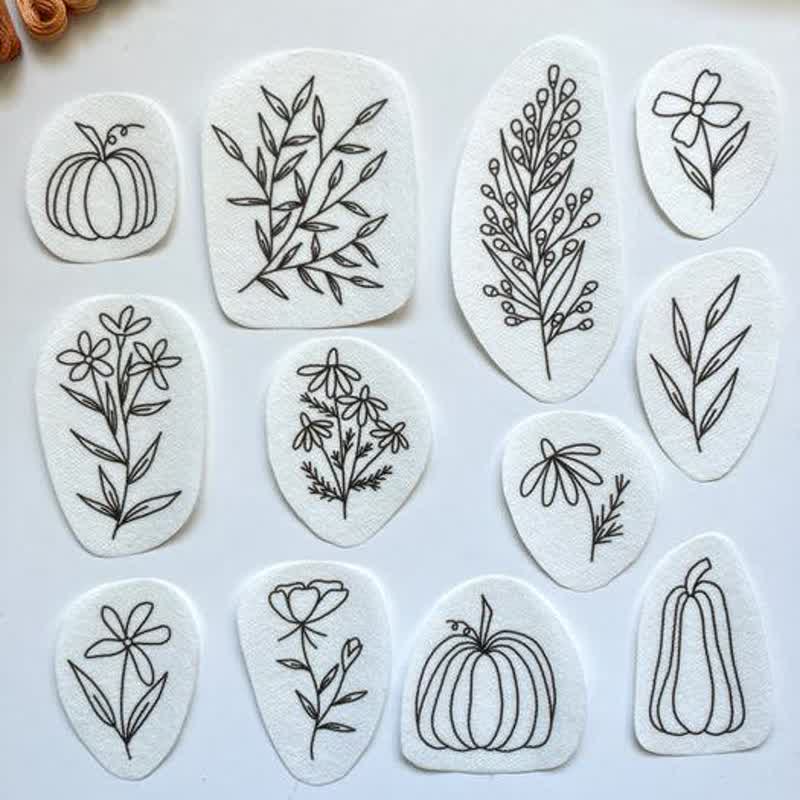 Floral Stick and Stitch Embroidery Patterns
