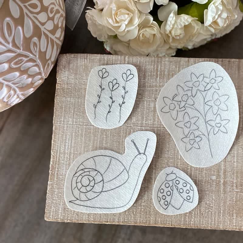 In the Garden Stick and Stitch Embroidery Patterns