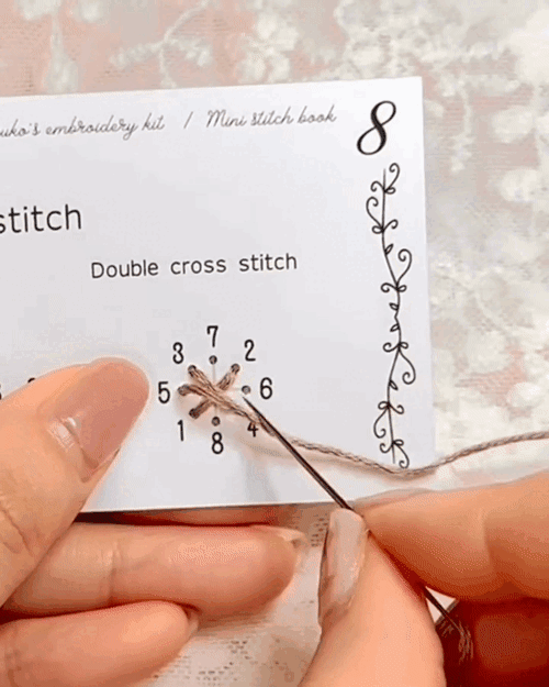 Rubbyoo Embroidery Stitch Book Kit - Basic Embroidery Stitches | Starter Learning Practice Set | Diy Needlepoint Crafts