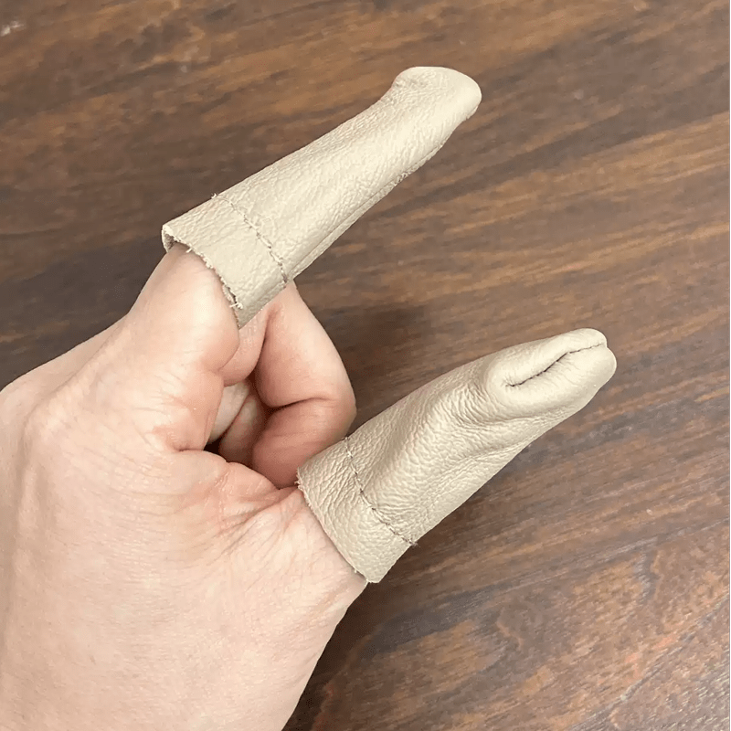 Pair of Craft Sewing Needle Felt Leather Finger Protectors