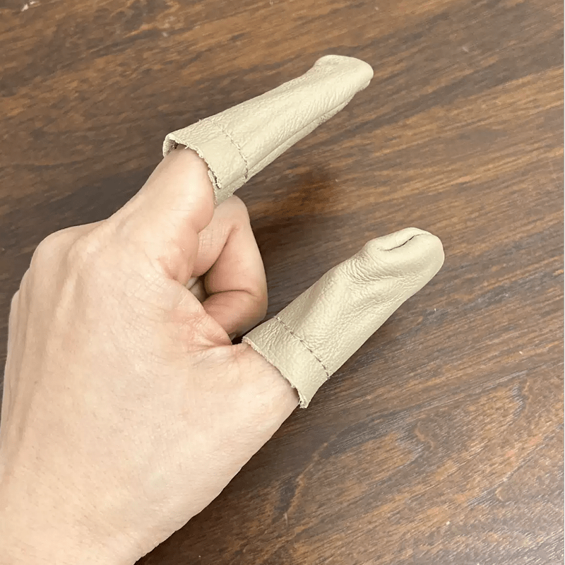 Pair of Craft Sewing Needle Felt Leather Finger Protectors