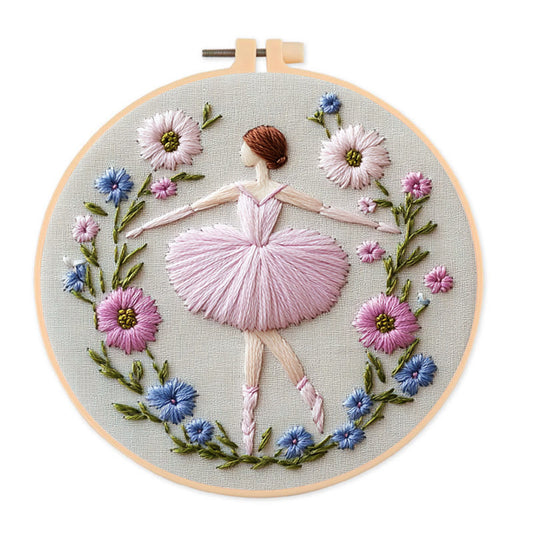 Rubbyoo Embroidery Kit - Ballet Blooms | Diy Kit For Women  Starter kit