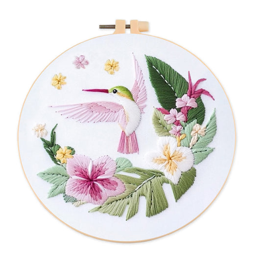 Rubbyoo Embroidery Kit - Spring Hummingbird |  Handmade Craft Gift