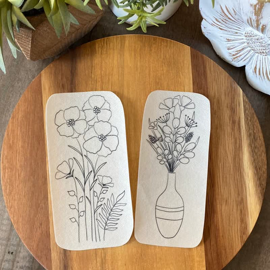Tall  Skinny Flowers Stick And Stitch Embroidery Patterns | Embroidery For Clothes