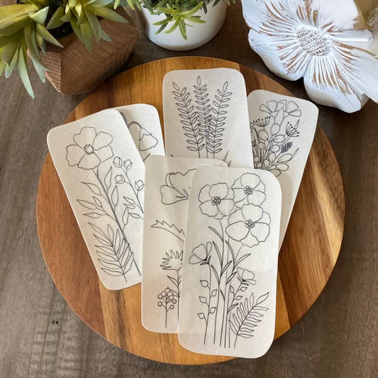Tall  Skinny Flowers Stick And Stitch Embroidery Patterns | Embroidery For Clothes
