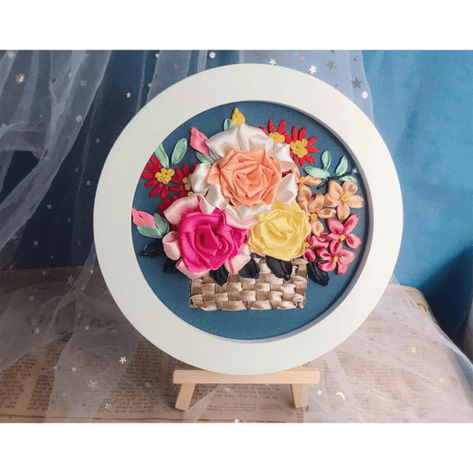 Black/White Embroidery Frame,Cross Stitch Embroidery Display Frame, Punch Needle Frame, Display for Finished Embroidery Hoop Art