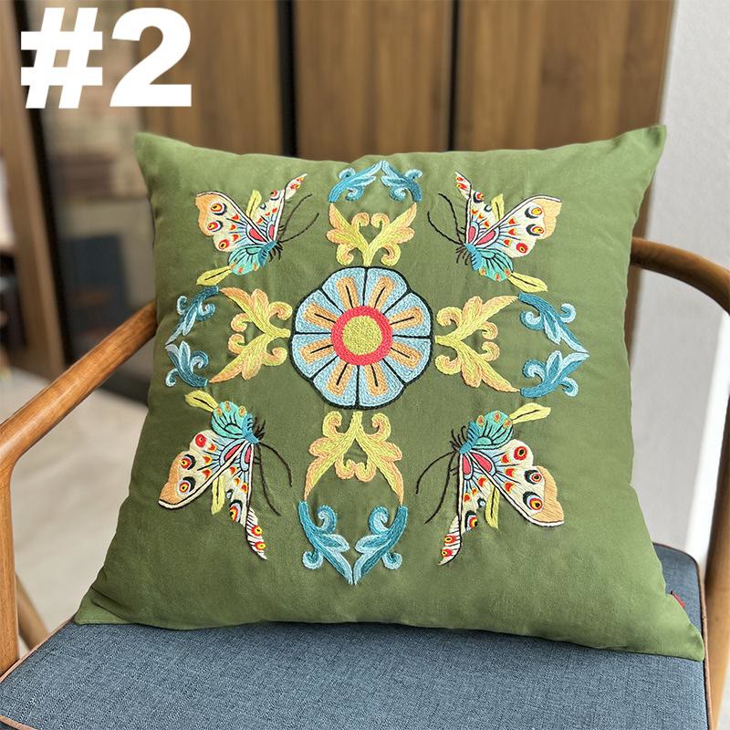 Embroidered  Pillow Case Kits  | Diy Needlepoint Home Deco | Vintage Handmake Crafts