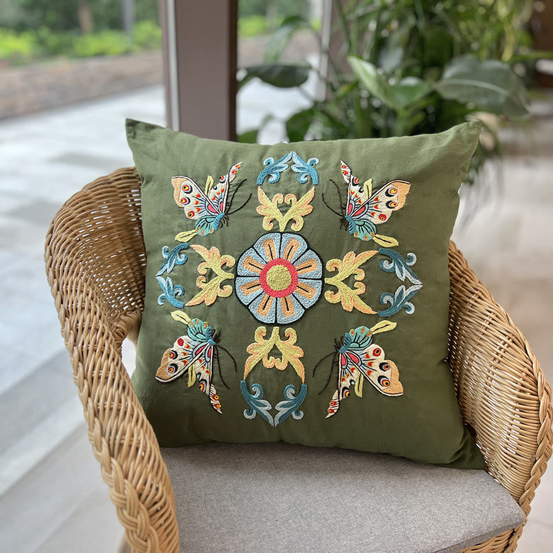 Embroidered  Pillow Case Kits  | Diy Needlepoint Home Deco | Vintage Handmake Crafts