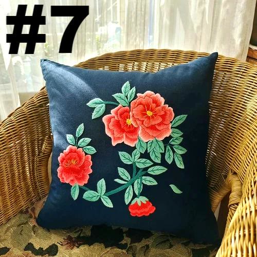 Embroidered Pillow Case Kits  | Stitching Bedroom  Home Decoration | Diy Handmake Floral Crafts