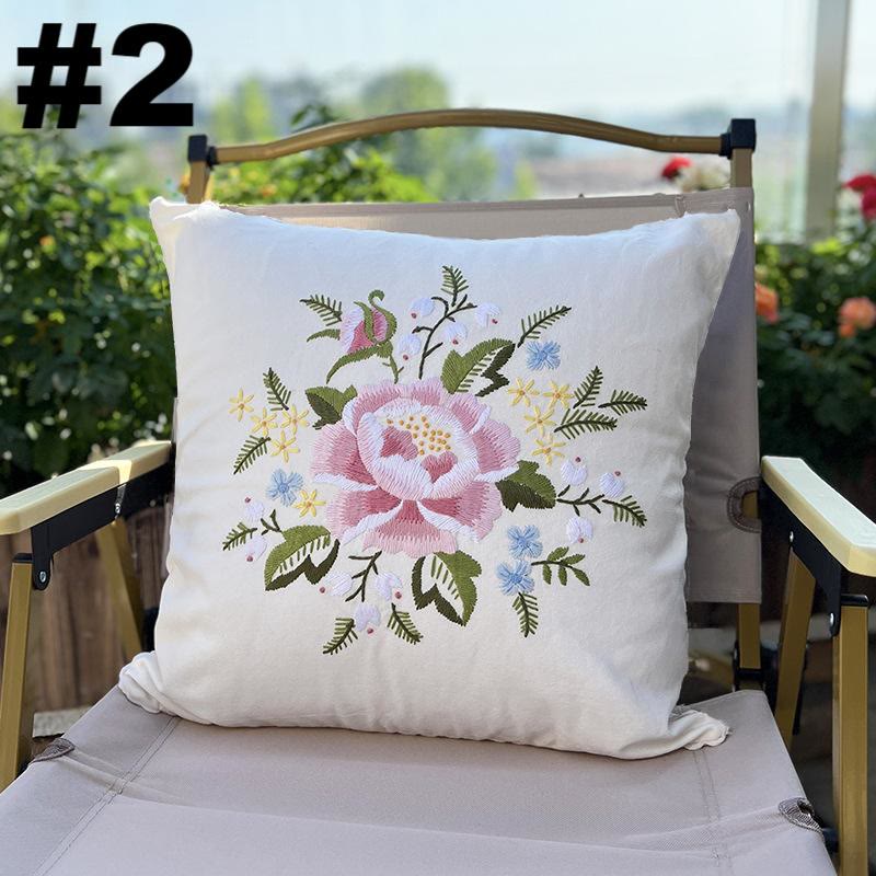 Embroidered Pillow Case Kits  | Wedding Living Room Gift | Diy Sewing Cushion Cover