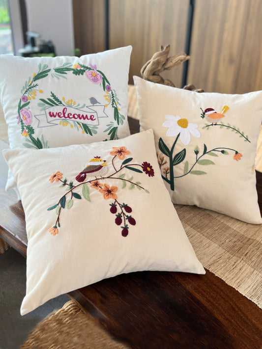 Embroidered Pillow Case Kits  | Wedding Living Room Gift | Diy Sewing Cushion Cover