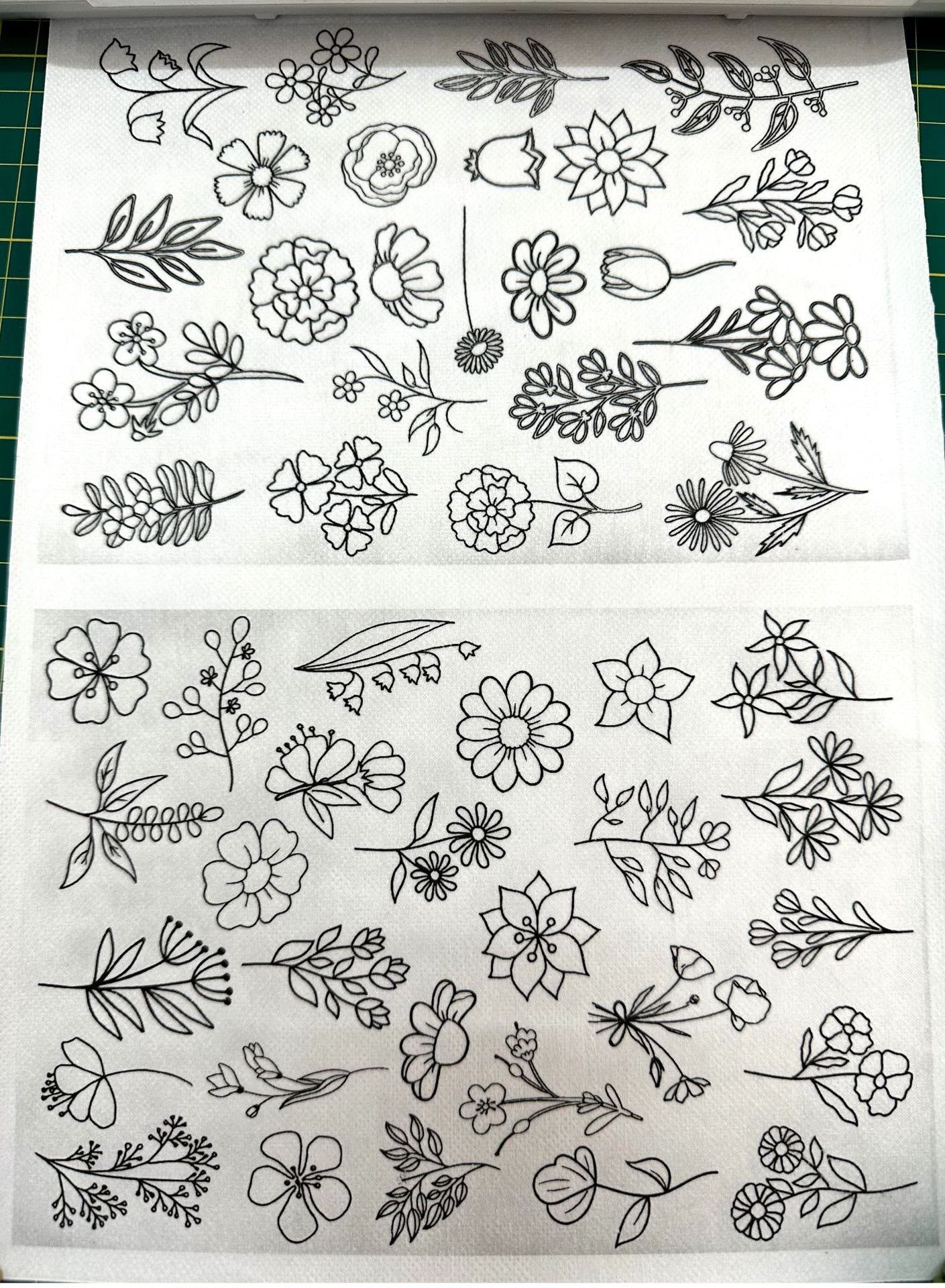 Floral Series Stick And Stitch Embroidery Patterns | Embroidery For Clothes