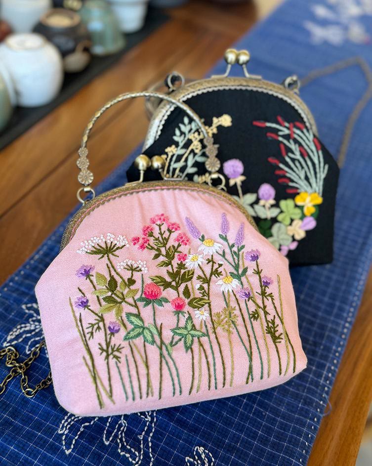 Embroidery Kiss Lock Bag Kit | Diy Stylish Coin Purse | Perfect for beginners