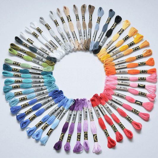 Embroidery Thread - Colorful Sewing Thread | 50 Colors And 100 Colors Skein Pack | For Handmake Enthusiast