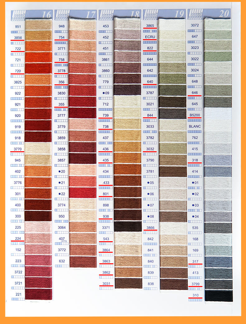 Embroidery Thread Sets - 4m And  8m Thread Kit With Floss Bobbins |  Various Colors Cotton Thread