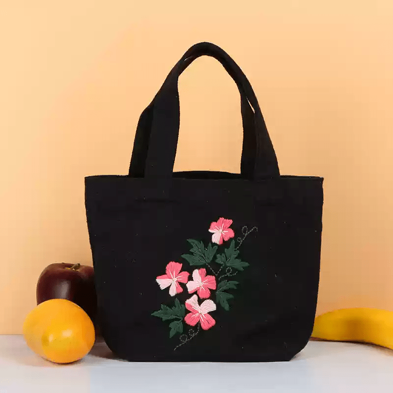 Handmade Canvas Bag Kit | Diy Carrying Bag  | Beginner Needlework