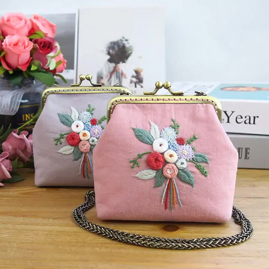 Handmade  Lock Purse Kit | Fashionable Wallet | Needlework Gift For Motehr