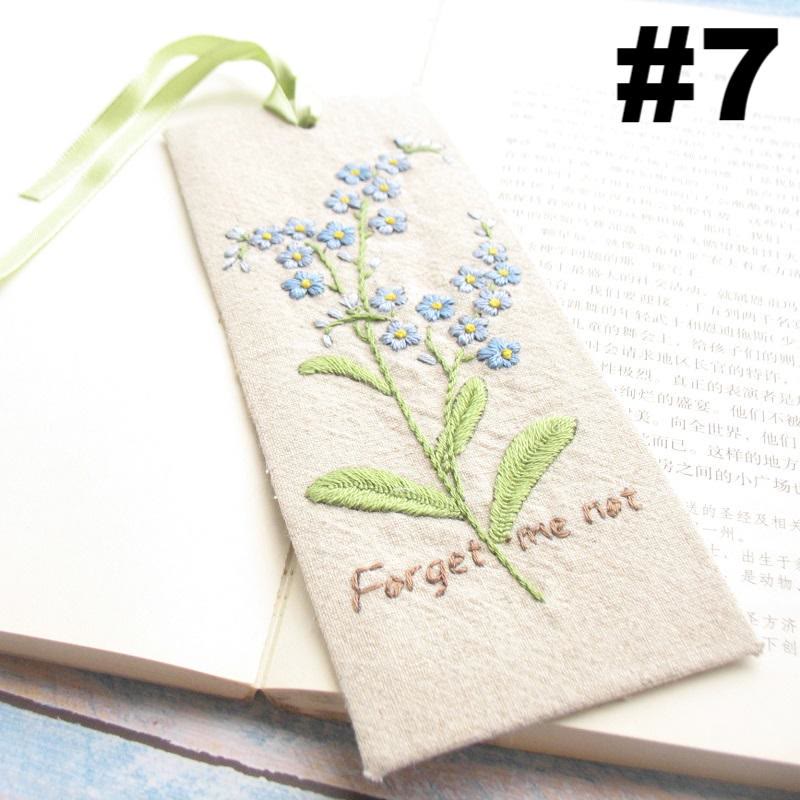 Embroidery Bookmark Kit | Personalized Floral Bookmark | Thoughtful Gift For Readers