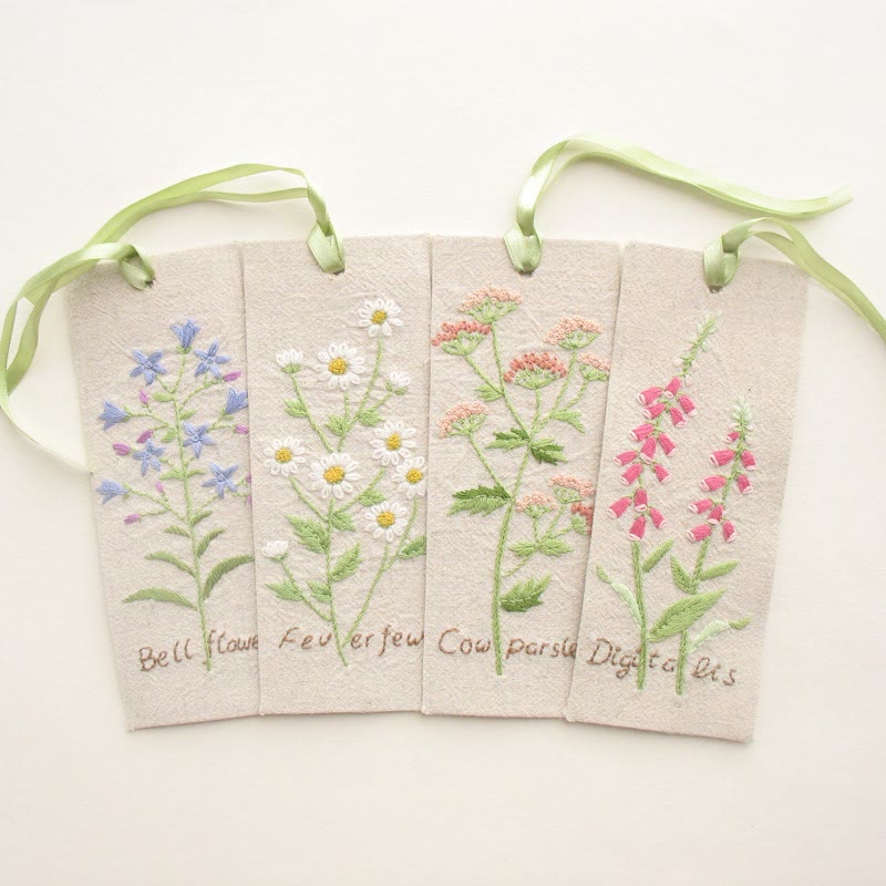 Embroidery Bookmark Kit | Personalized Floral Bookmark | Thoughtful Gift For Readers