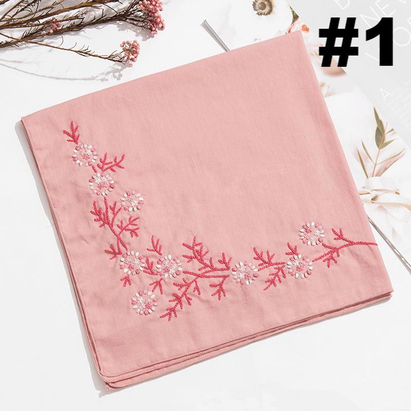 Embroidery Handkerchief Kit | Diy Floral Needlework |  Handicraft For Mother