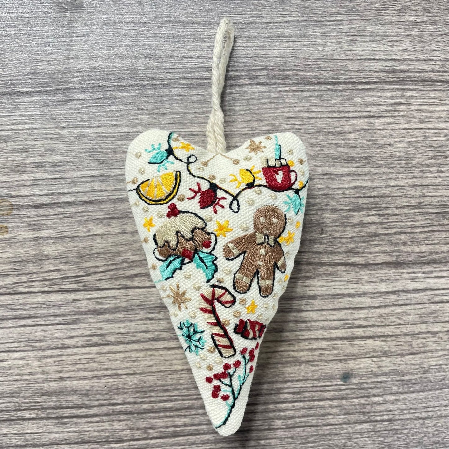 Embroidery Heart Hanging Kits |  Christmas Tree Ornament | Unique Handmade Gifts