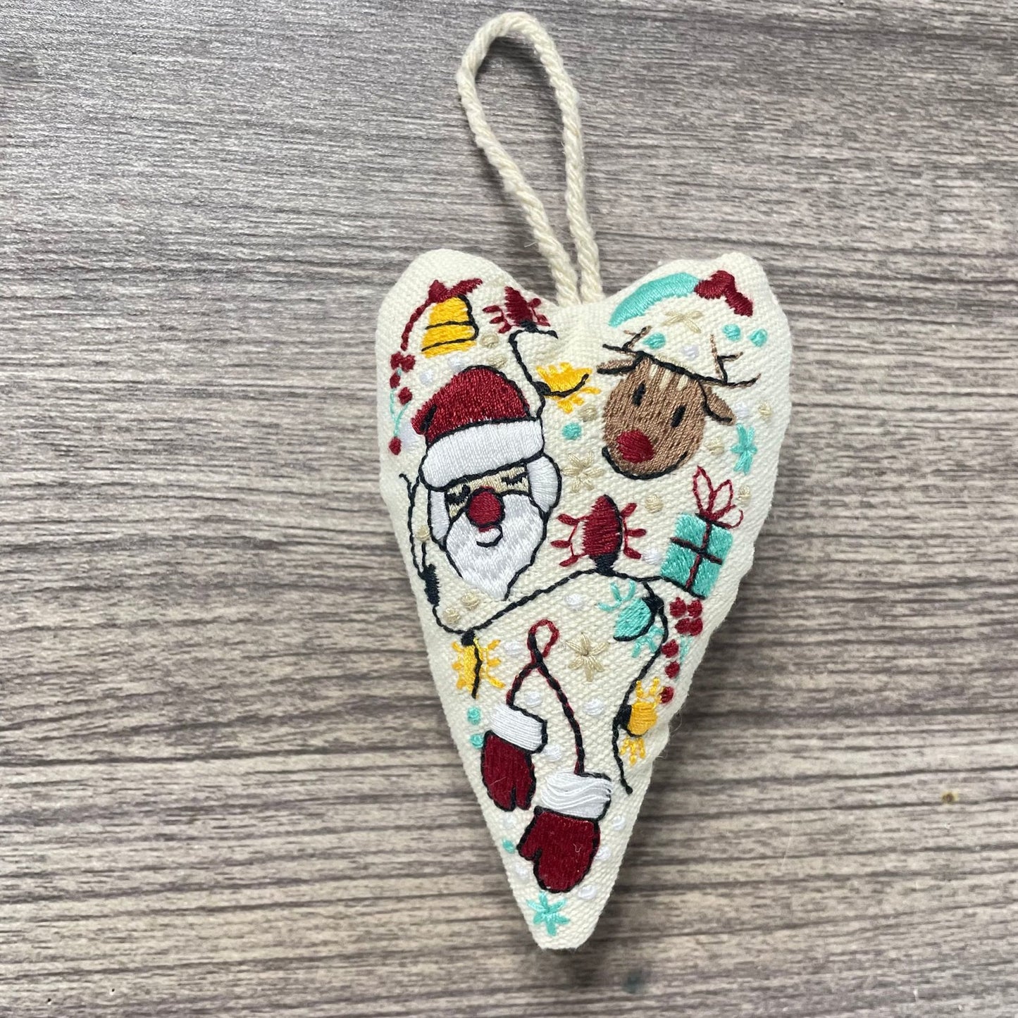 Embroidery Heart Hanging Kits |  Christmas Tree Ornament | Unique Handmade Gifts