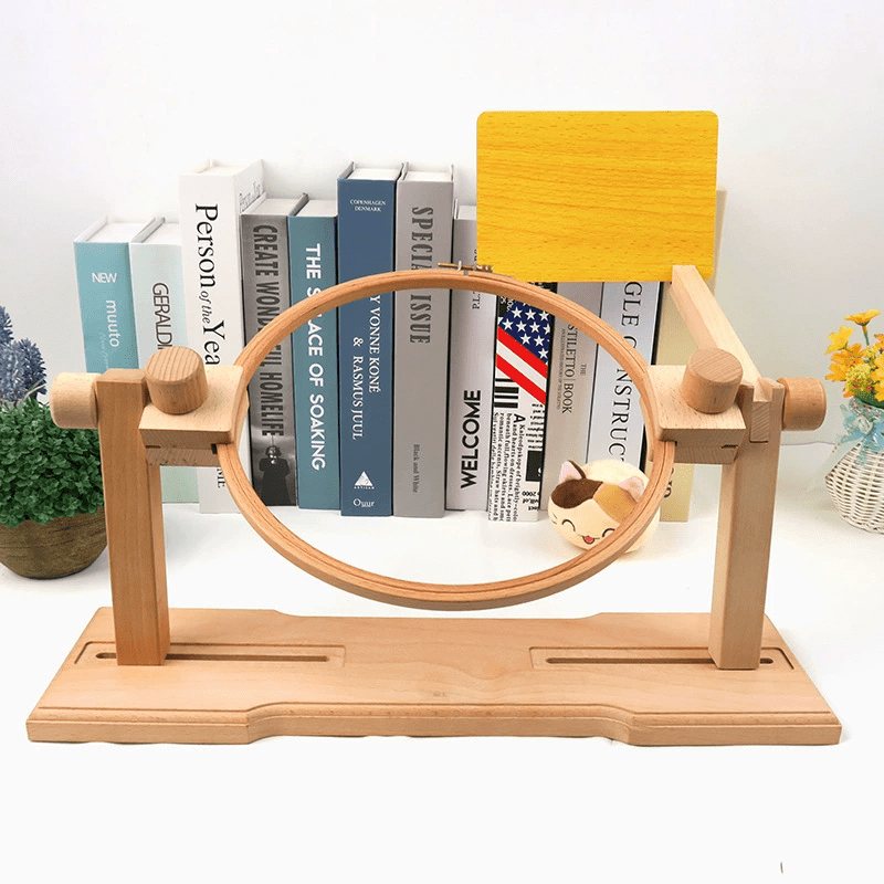 Wooden Embroidery Desktop Stand | Adjustable Embroidery 360 Degree Rotating Hoop Holder |  Adjustable Cross Stitch Supplies | Suitable For Sewing Craft Projects