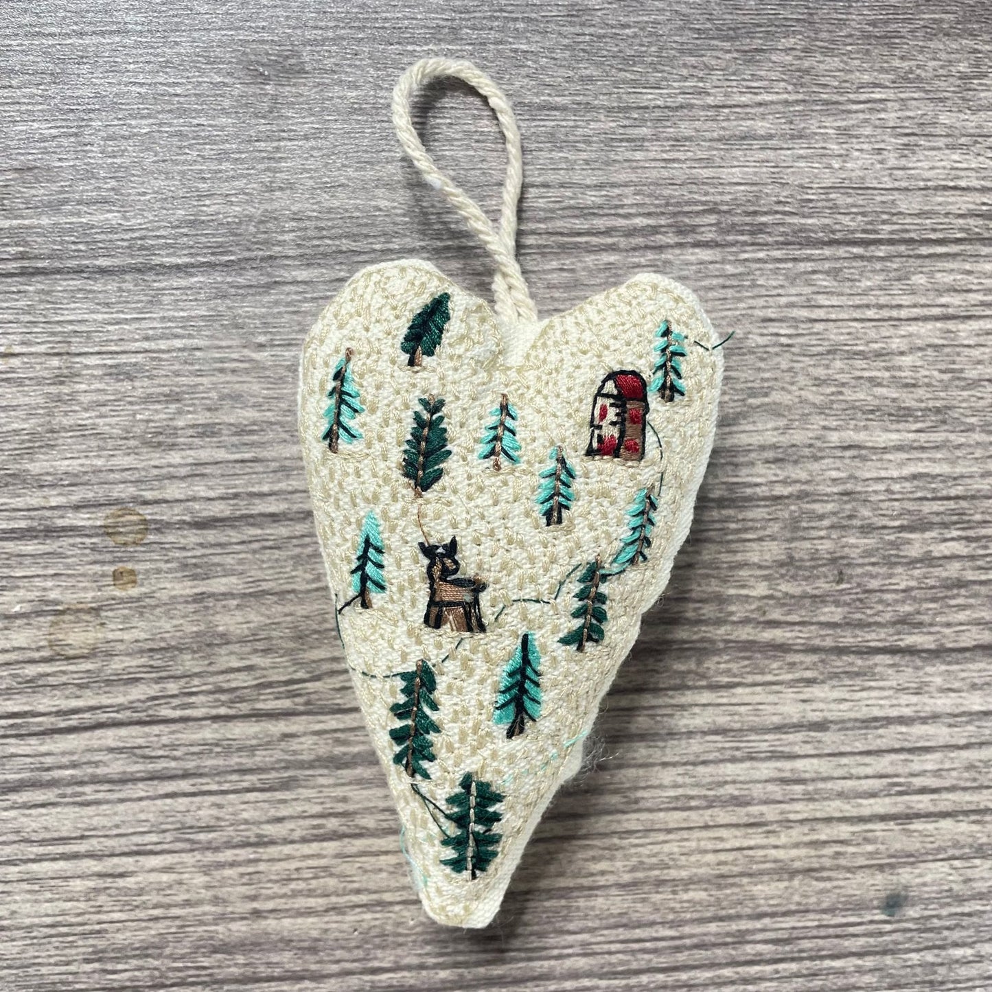 Embroidery Heart Hanging Kits |  Christmas Tree Ornament | Unique Handmade Gifts