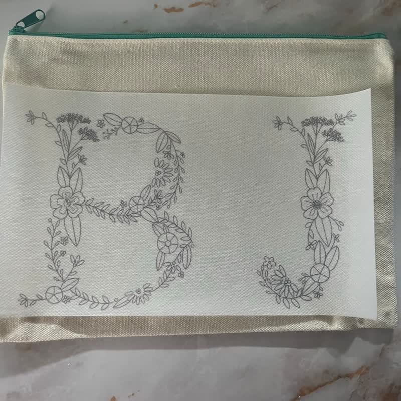 Floral Letter Stick And Stitch Embroidery Patterns