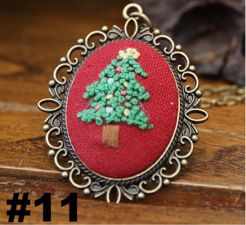 Embroidery Necklace Kits | Diy Sewing Pendants  | Suitable For Mother Day Gift