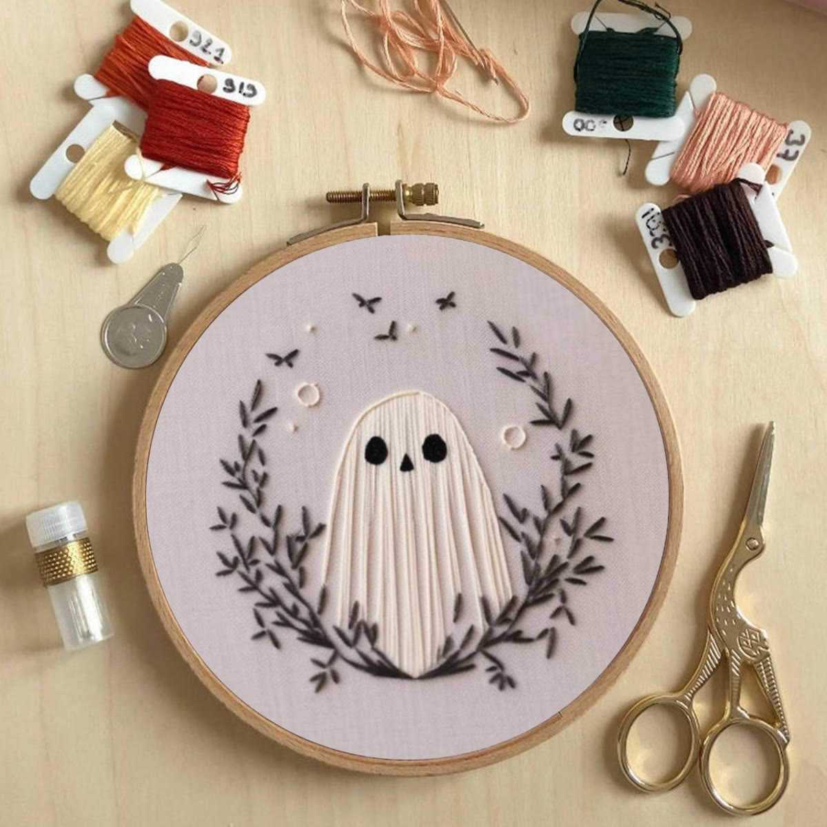 Rubbyoo Embroidery Kit -Whimsical Spirit | Easy Embroidery Kit for Beginners Wall Decor