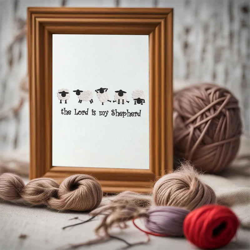 Rubbyoo Embroidery Kit - The Lord is My Shepherd