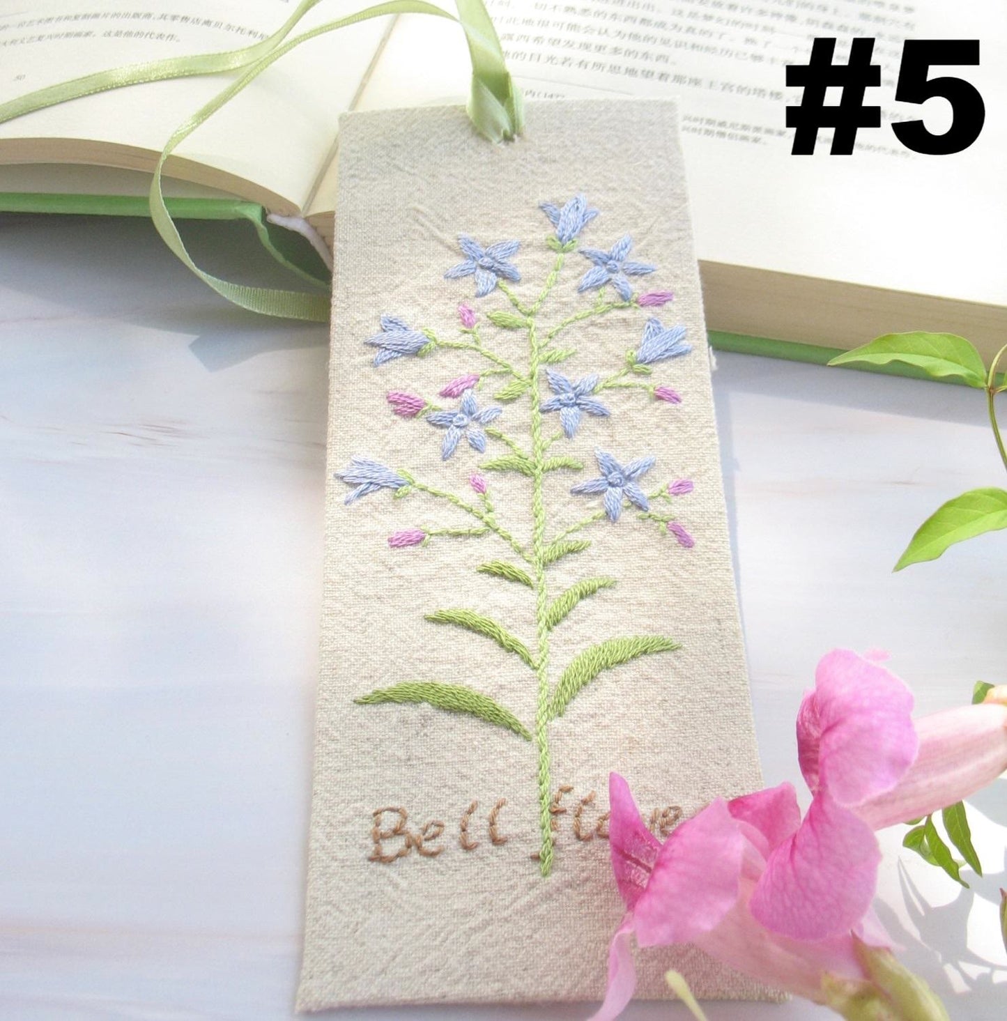 Embroidery Bookmark Kit | Personalized Floral Bookmark | Thoughtful Gift For Readers