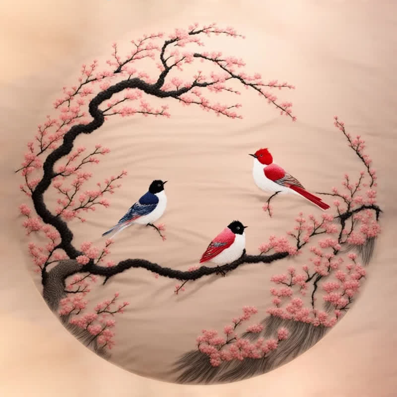 Rubbyoo Embroidery Kit - Spring Bird