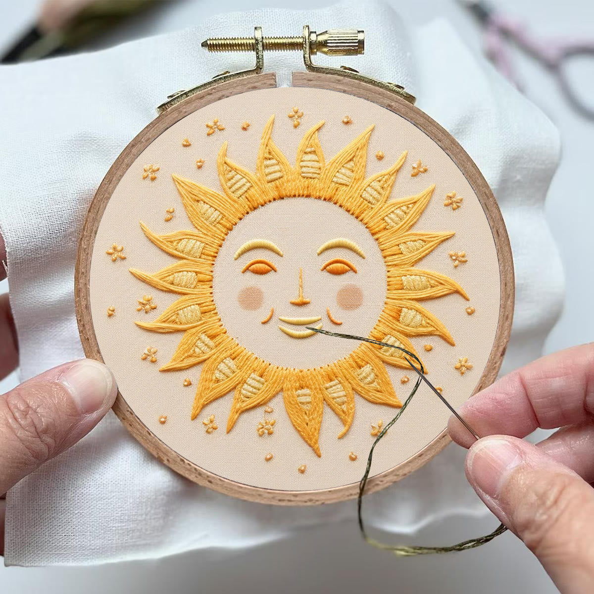 Rubbyoo Embroidery Kit- Smiling Sun
