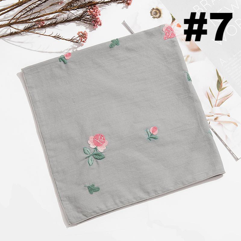 Embroidery Handkerchief Kit | Diy Floral Needlework |  Handicraft For Mother
