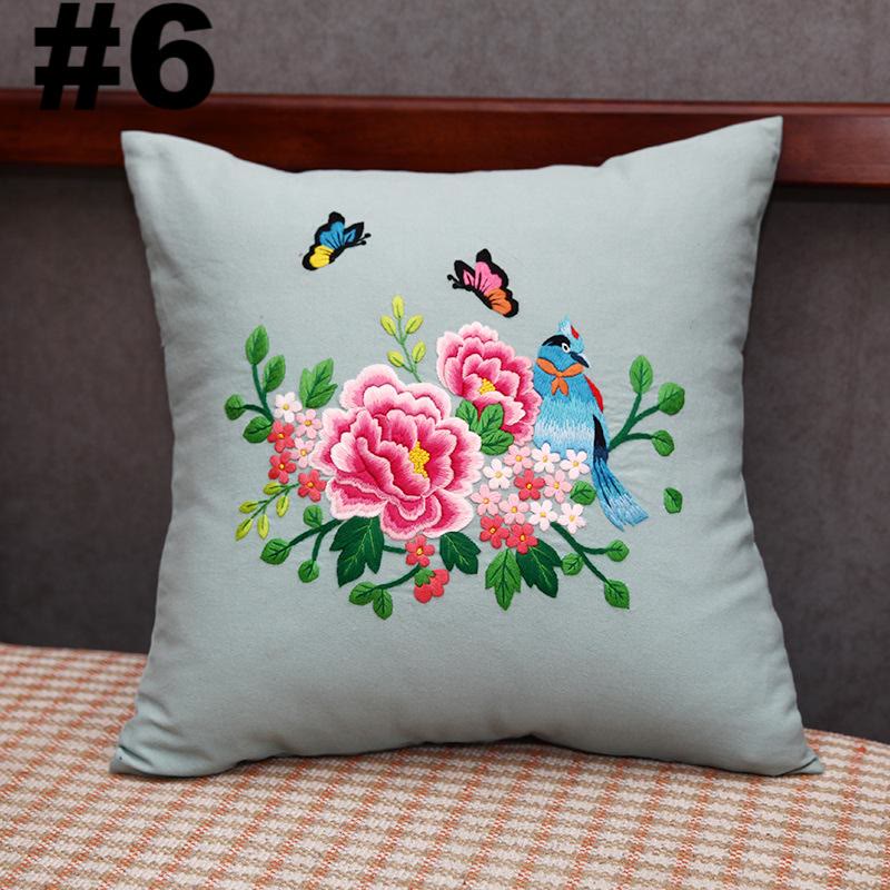 Embroidered Pillow Case Kits  | Stitching Bedroom  Home Decoration | Diy Handmake Floral Crafts