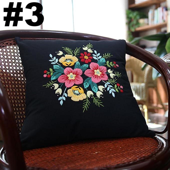 Embroidered Pillow Case Kits  | Stitching Bedroom  Home Decoration | Diy Handmake Floral Crafts