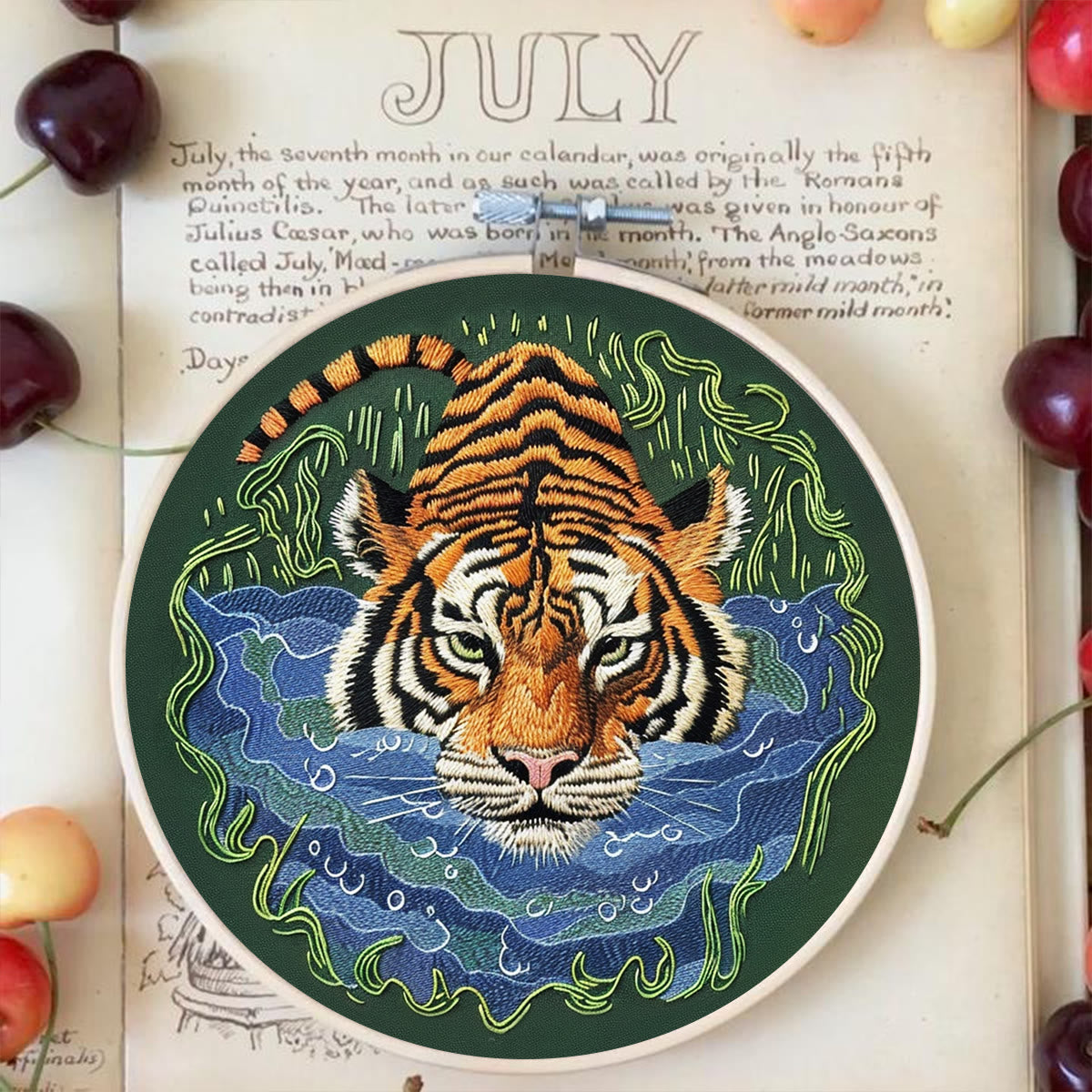 Rubbyoo Embroidery Kit-   Tiger In Jungle