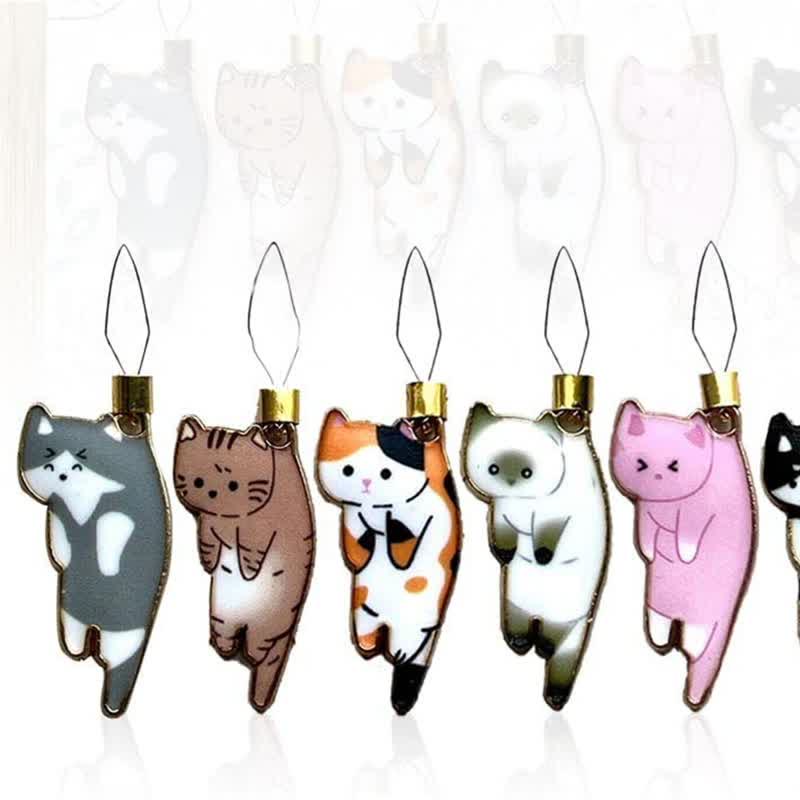 Cat Needle Threader Mini Cute Magnetic Needle Minder Sewing Threading Guide Tool