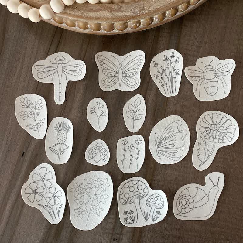 In the Garden Stick and Stitch Embroidery Patterns