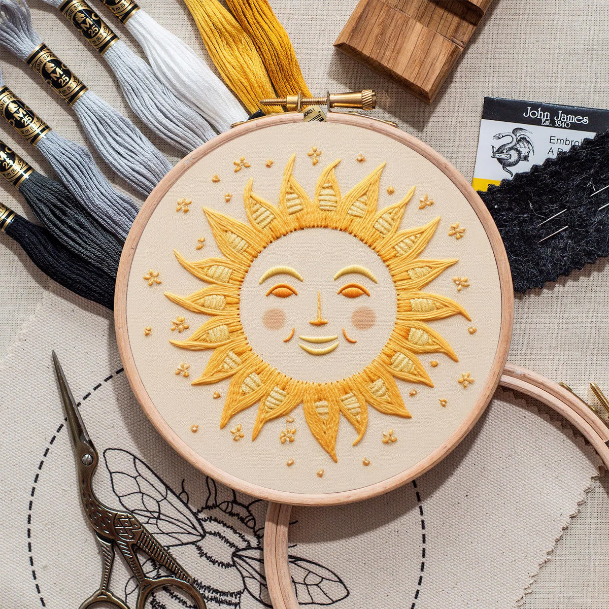 Rubbyoo Embroidery Kit- Smiling Sun