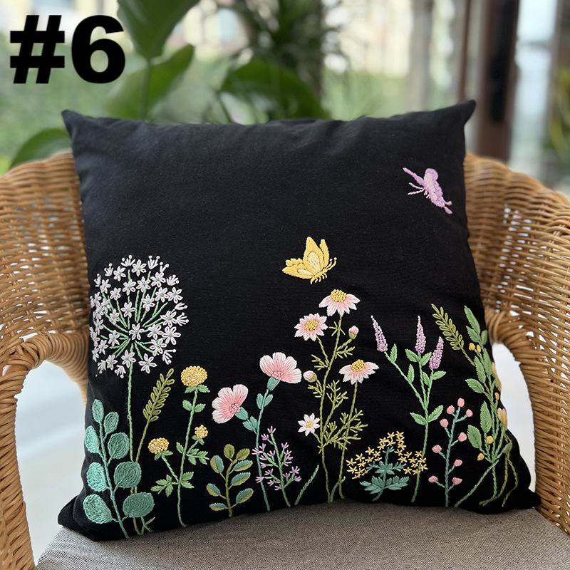 Embroidered Pillow Case Kits  | Wedding Living Room Gift | Diy Sewing Cushion Cover