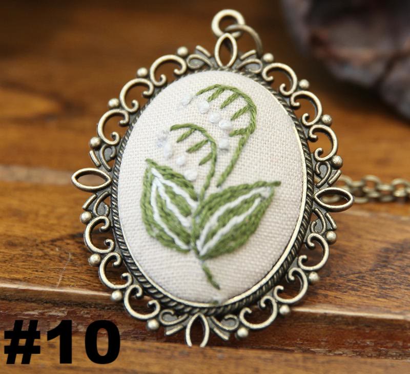 Embroidery Necklace Kits | Diy Sewing Pendants  | Suitable For Mother Day Gift