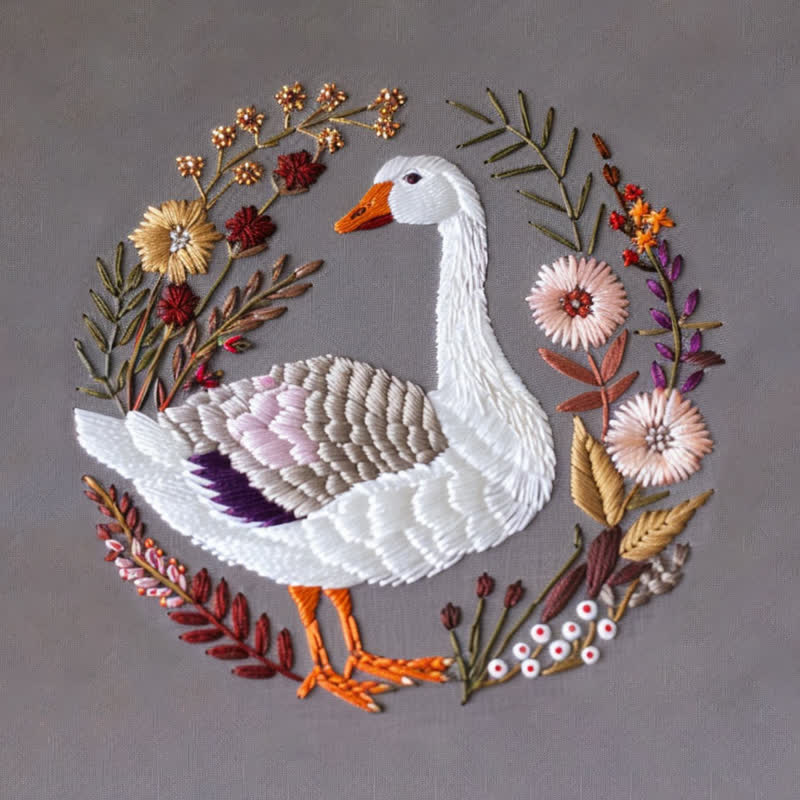 Rubbyoo Embroidery Kit - Winter Goose