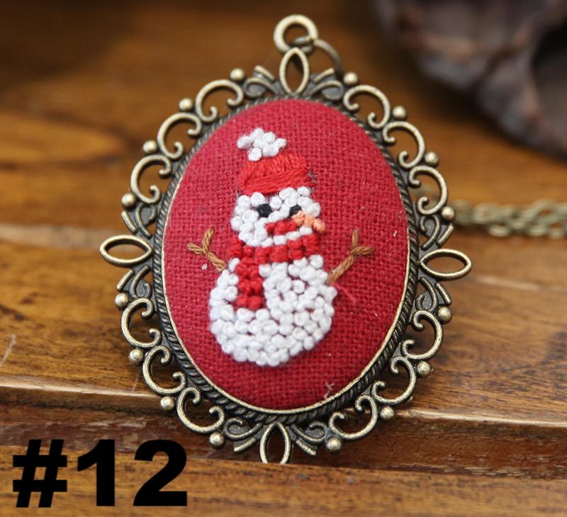 Embroidery Necklace Kits | Diy Sewing Pendants  | Suitable For Mother Day Gift