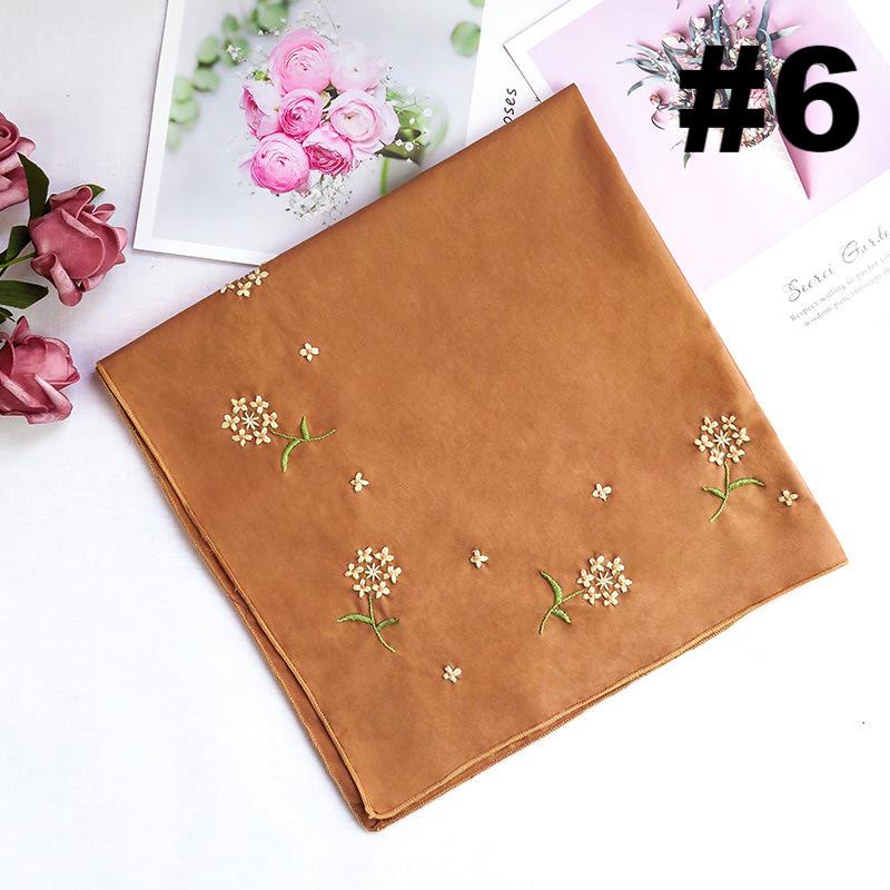 Embroidery Handkerchief Kit | Diy Floral Needlework |  Handicraft For Mother