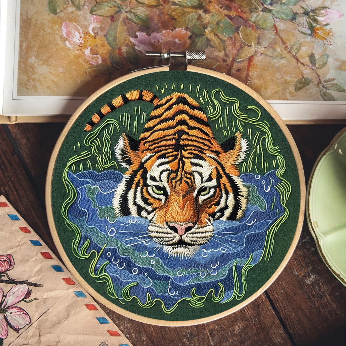 Rubbyoo Embroidery Kit-   Tiger In Jungle